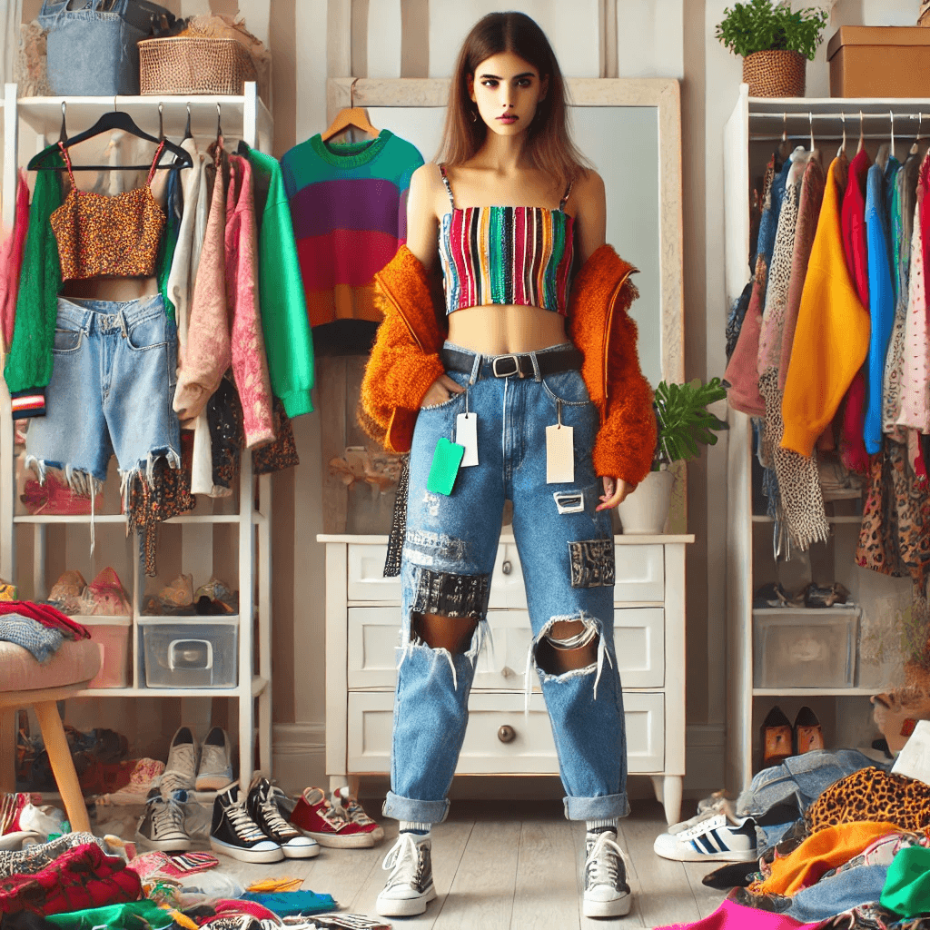 Fast Fashion Chaos: Trendy looks, overflowing closets.