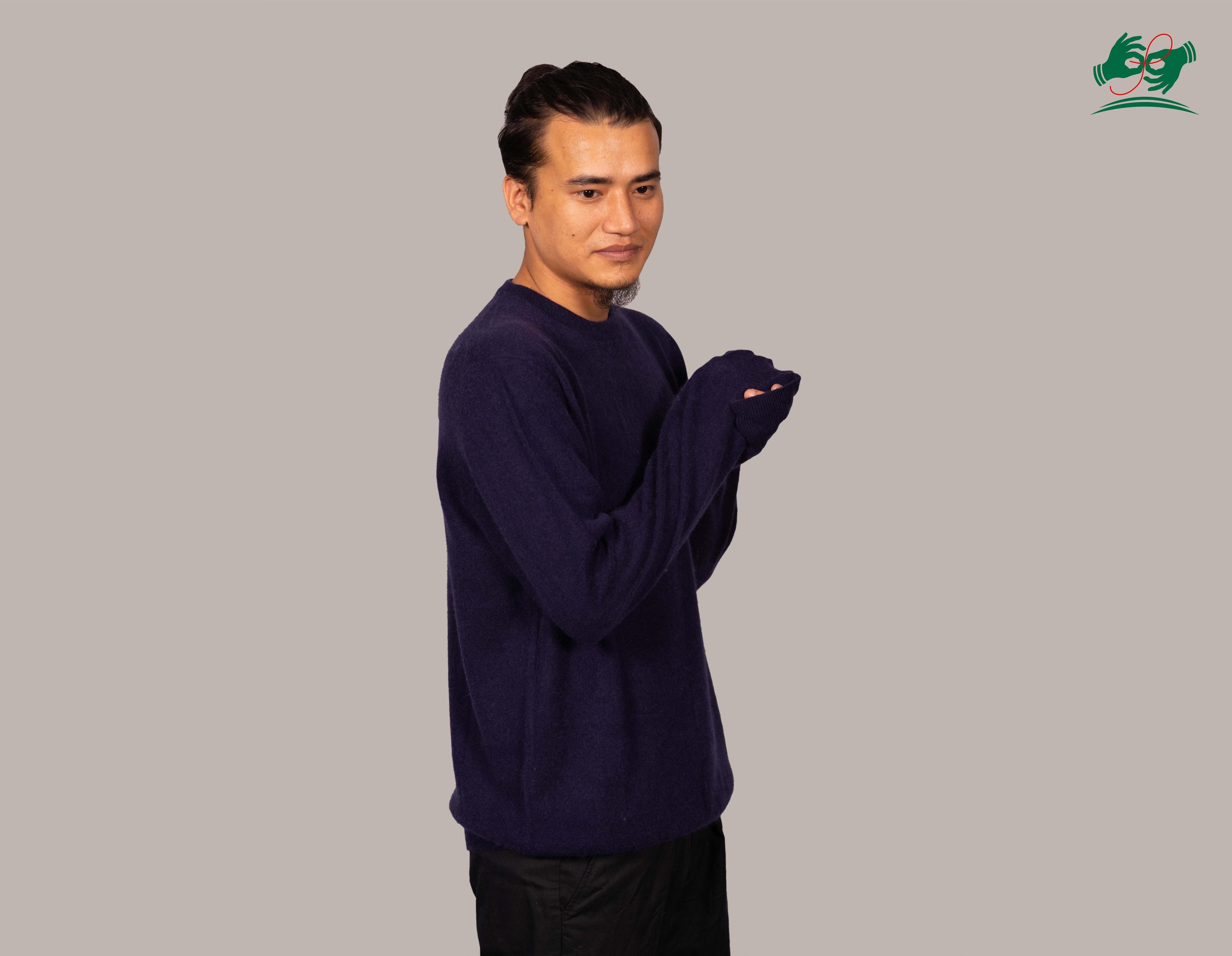 Cashmere Sweater for Men - Round Neck Design
