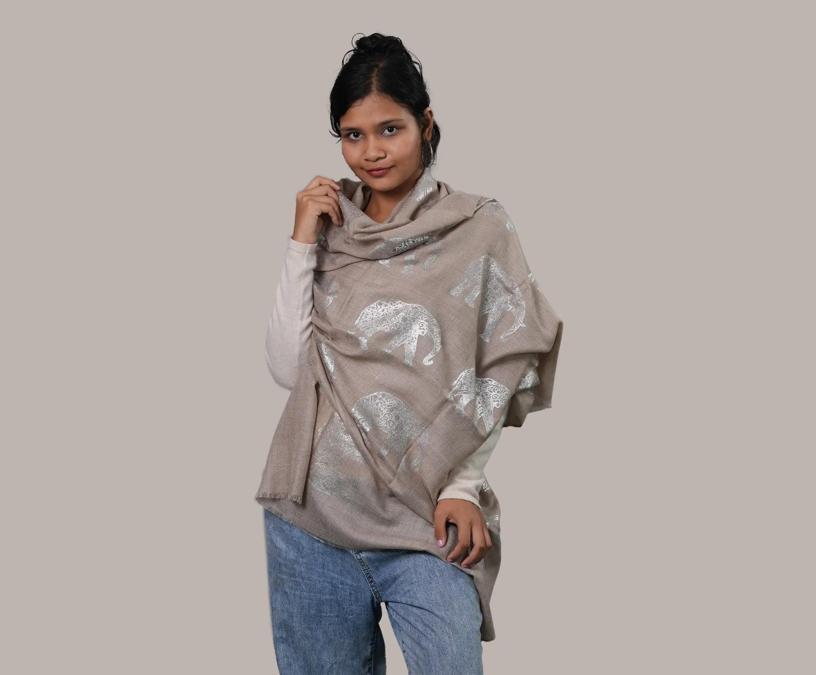 Cashmere Stole Metallic Print