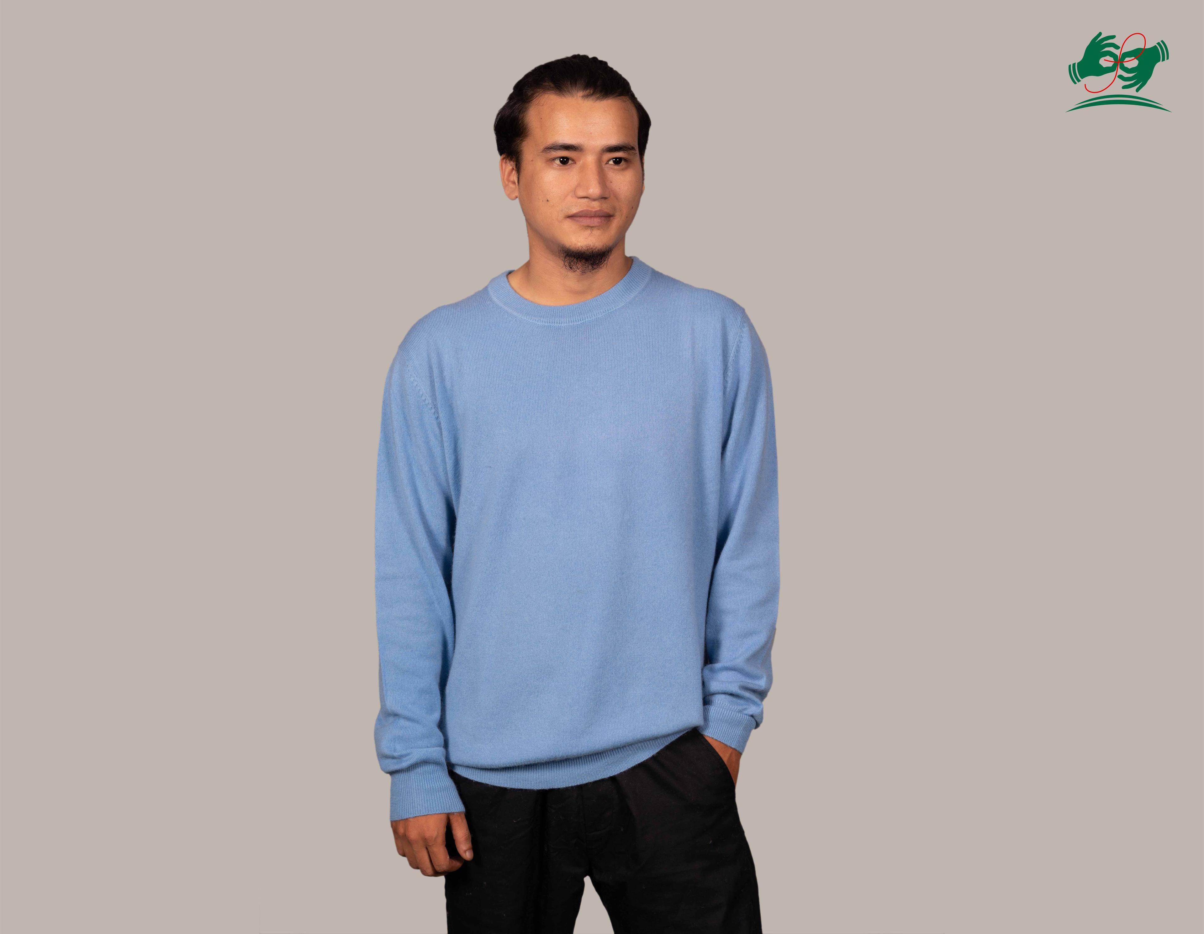 Cashmere Sweater for Men - Round Neck Design