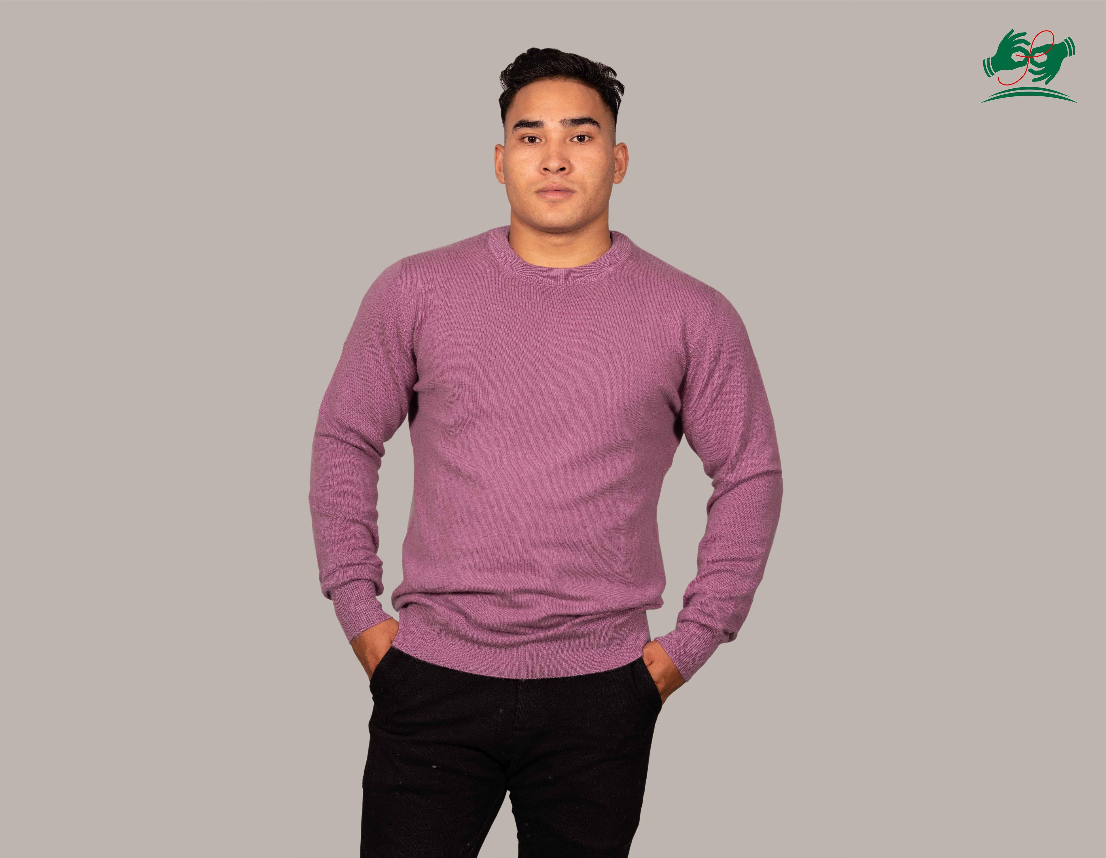Cashmere Sweater for Men - Round Neck Design