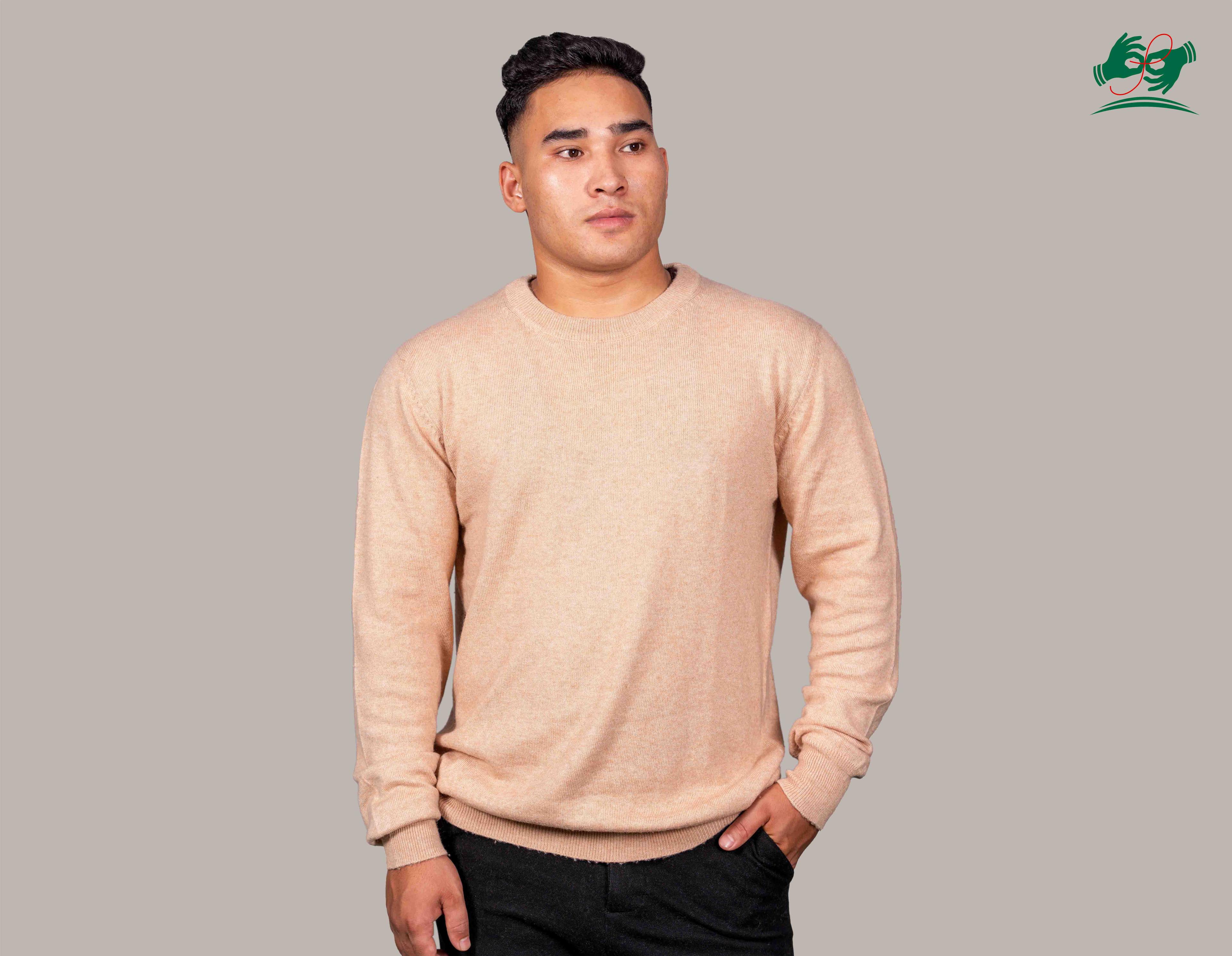 Cashmere Sweater for Men - Round Neck Design