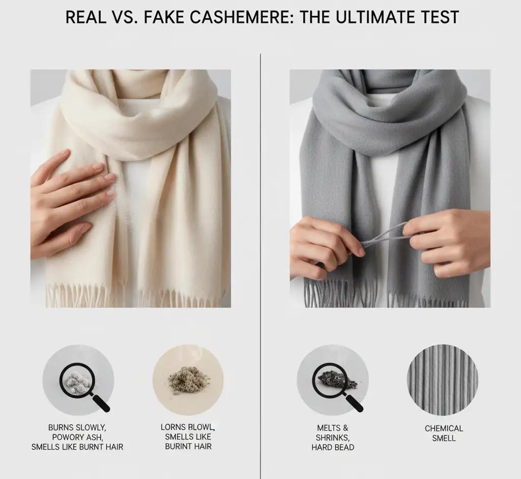 Touch, Rub, Brun: Check Real Cashmere | Online shopping Guide